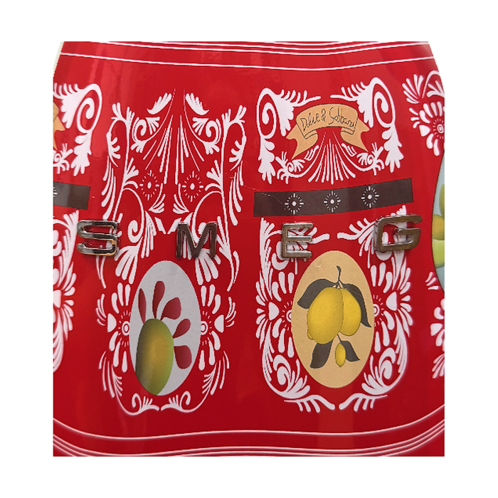 Набір кухонних ножів SMEG Dolce&Gabbana з підставкою, 7 предметів, червоний