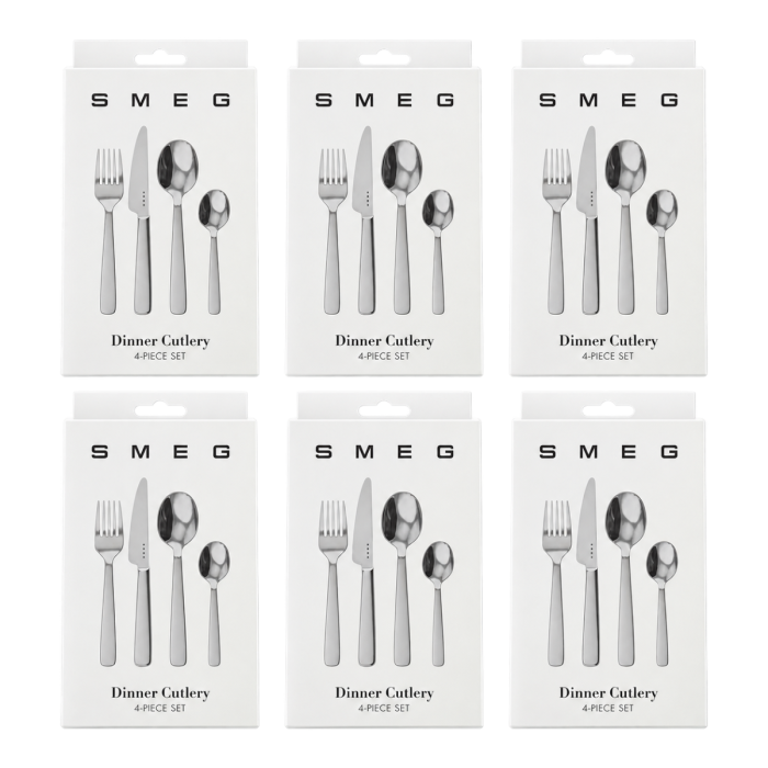 Органайзер із приборами SMEG Cutlery Caddy, чорний, 24 прибори на 6 осіб