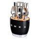 Органайзер із приборами SMEG Cutlery Caddy, чорний, 24 прибори на 6 осіб