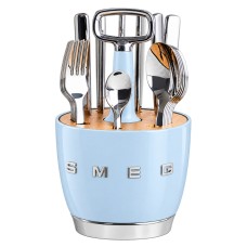 Органайзер із приборами SMEG Cutlery Caddy, блакитний, 24 прибори на 6 осіб