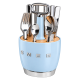 Органайзер із приборами SMEG Cutlery Caddy, блакитний, 24 прибори на 6 осіб