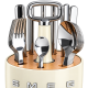 Органайзер із приборами SMEG Cutlery Caddy, кремовий, 24 прибори на 6 осіб