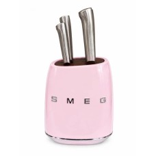 Набір ножів SMEG з підставкою, 7 предметів, рожевий