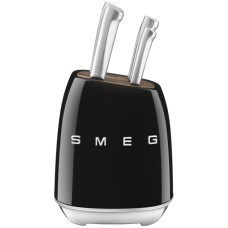 Набір ножів SMEG з підставкою, 7 предметів, чорний