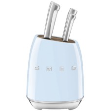 Набір ножів SMEG з підставкою, 7 предметів, блакитний